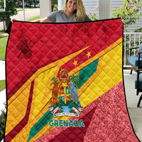Grenada Independence Day Quilt Gwenad Bougainvillea Sparkle Version - Wonder Print Shop