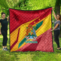 Grenada Independence Day Quilt Gwenad Bougainvillea Sparkle Version - Wonder Print Shop