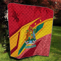 Grenada Independence Day Quilt Gwenad Bougainvillea Sparkle Version - Wonder Print Shop