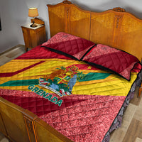 Grenada Independence Day Quilt Bed Set Gwenad Bougainvillea Sparkle Version - Wonder Print Shop