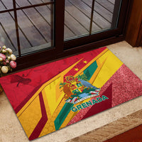 Grenada Independence Day Rubber Doormat Gwenad Bougainvillea Sparkle Version - Wonder Print Shop