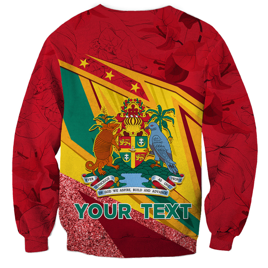 Grenada Independence Day Sweatshirt Gwenad Bougainvillea Sparkle Version - Wonder Print Shop