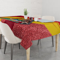Grenada Independence Day Tablecloth Gwenad Bougainvillea Sparkle Version - Wonder Print Shop