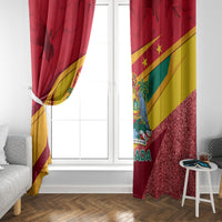 Grenada Independence Day Window Curtain Gwenad Bougainvillea Sparkle Version - Wonder Print Shop