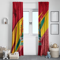 Grenada Independence Day Window Curtain Gwenad Bougainvillea Sparkle Version - Wonder Print Shop