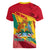 Grenada Independence Day Women V Neck T Shirt Gwenad Bougainvillea Sparkle Version - Wonder Print Shop