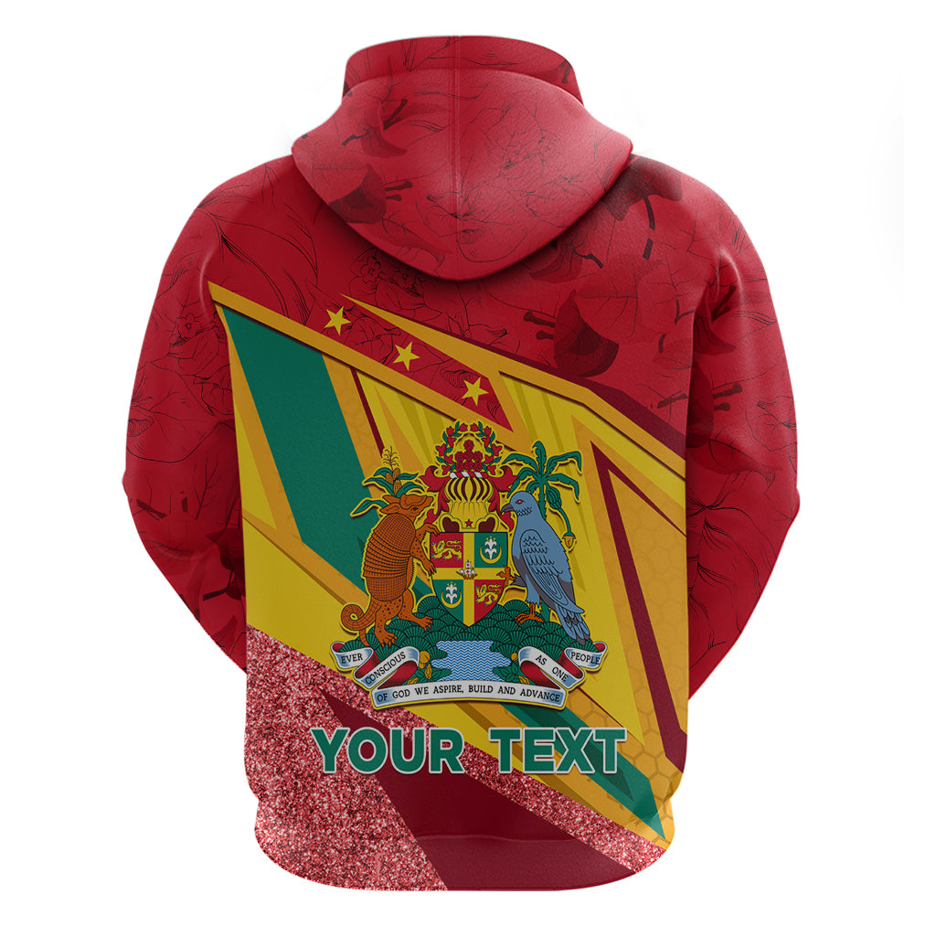 Grenada Independence Day Zip Hoodie Gwenad Bougainvillea Sparkle Version - Wonder Print Shop