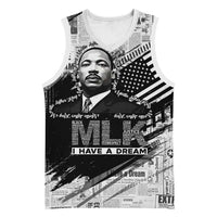 I Have A Dream MLK Basketball Jersey Newspaper Grunge Style - Wonder Print Shop