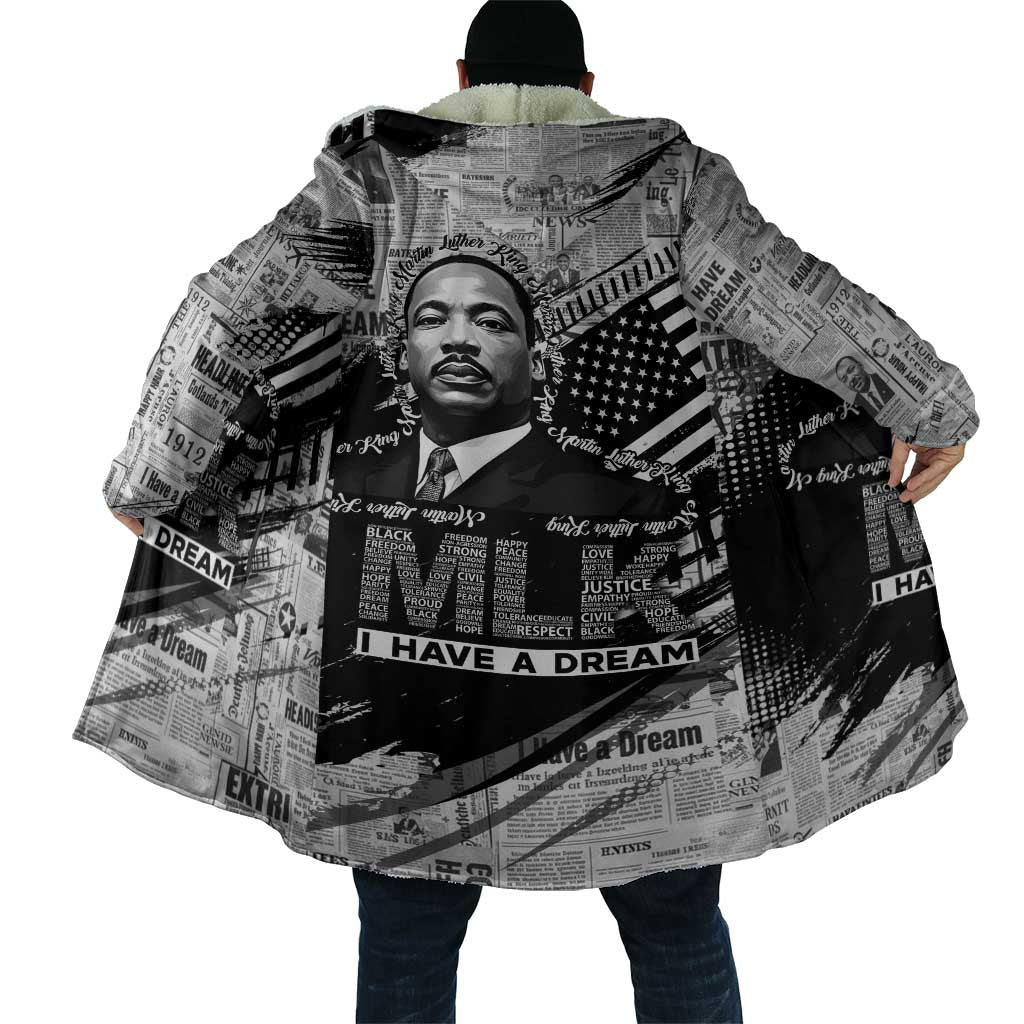 I Have A Dream MLK Cloak Newspaper Grunge Style - Wonder Print Shop