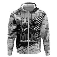 I Have A Dream MLK Hoodie Newspaper Grunge Style - Wonder Print Shop