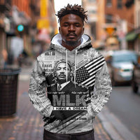 I Have A Dream MLK Hoodie Newspaper Grunge Style - Wonder Print Shop