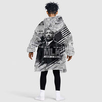 I Have A Dream MLK Kid Wearable Blanket Hoodie Newspaper Grunge Style - Wonder Print Shop
