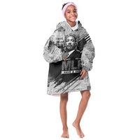 I Have A Dream MLK Kid Wearable Blanket Hoodie Newspaper Grunge Style - Wonder Print Shop