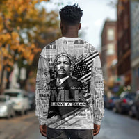 I Have A Dream MLK Long Sleeve Shirt Newspaper Grunge Style - Wonder Print Shop