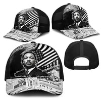 I Have A Dream MLK Mesh Trucker Cap Newspaper Grunge Style - Wonder Print Shop