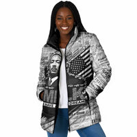 I Have A Dream MLK Padded Jacket Newspaper Grunge Style - Wonder Print Shop