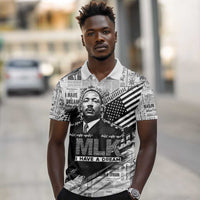I Have A Dream MLK Polo Shirt Newspaper Grunge Style - Wonder Print Shop