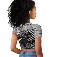 I Have A Dream MLK Raglan Cropped T shirt Newspaper Grunge Style - Wonder Print Shop