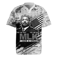 I Have A Dream MLK Rugby Jersey Newspaper Grunge Style - Wonder Print Shop