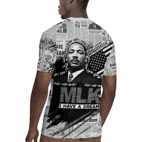 I Have A Dream MLK Rugby Jersey Newspaper Grunge Style - Wonder Print Shop