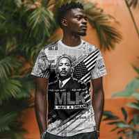 I Have A Dream MLK T shirt Newspaper Grunge Style - Wonder Print Shop