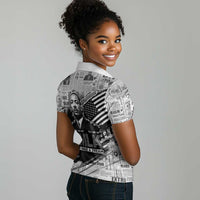 I Have A Dream MLK Women Polo Shirt Newspaper Grunge Style - Wonder Print Shop