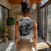 I Have A Dream MLK Women Sleeveless Polo Shirt Newspaper Grunge Style - Wonder Print Shop