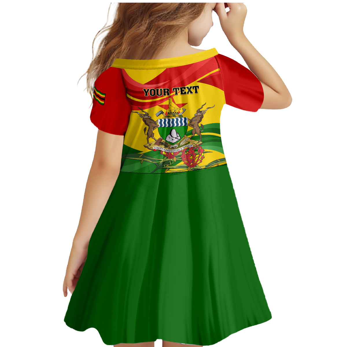 Zimbabwe Independence Day Family Matching Mermaid Dress and Hawaiian Shirt Chapungu Bird With Flame Lily - Wonder Print Shop