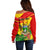 Zimbabwe Independence Day Off Shoulder Sweater Chapungu Bird With Flame Lily - Wonder Print Shop