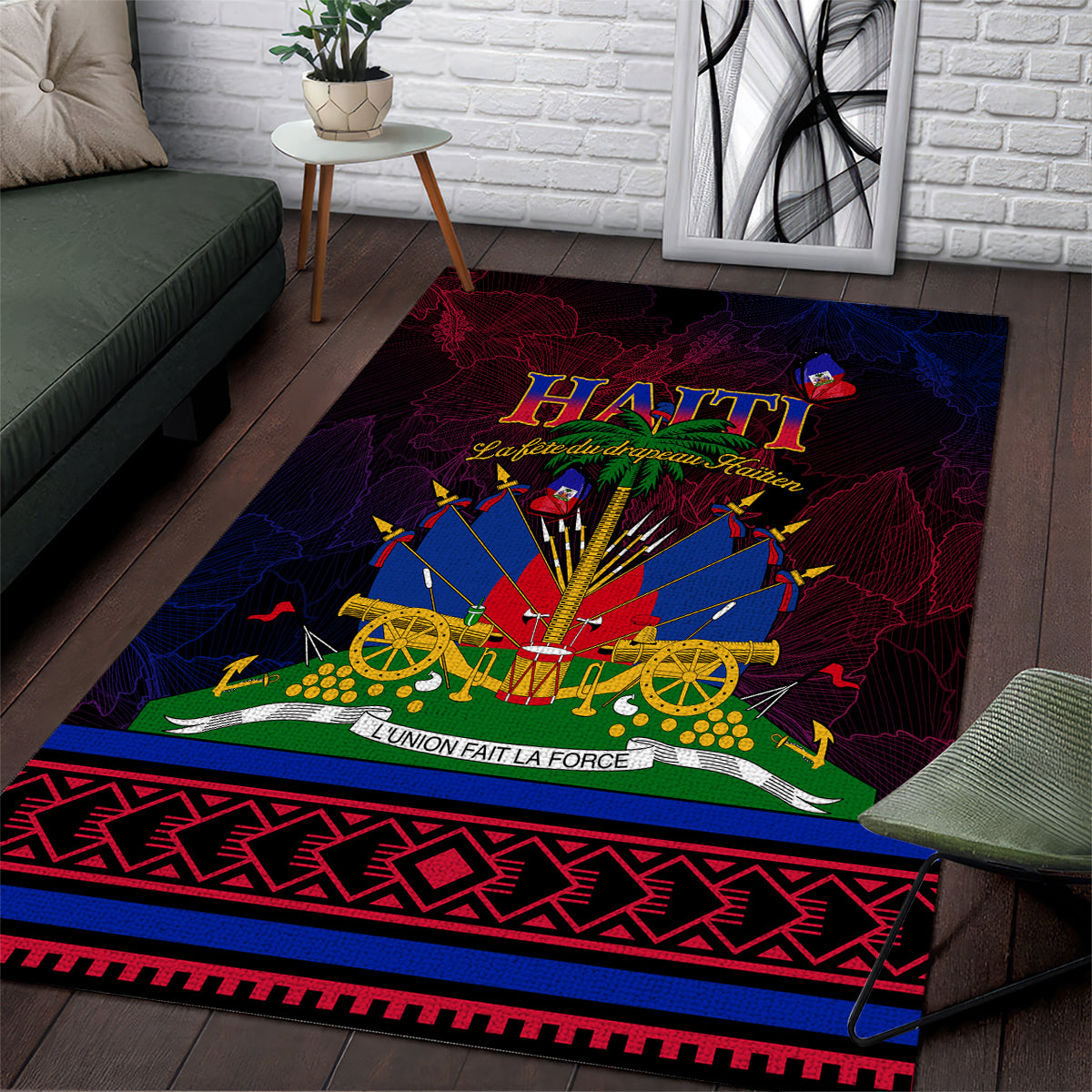 Haitian Flag Day Area Rug La fete du drapeau Haitien - Wonder Print Shop