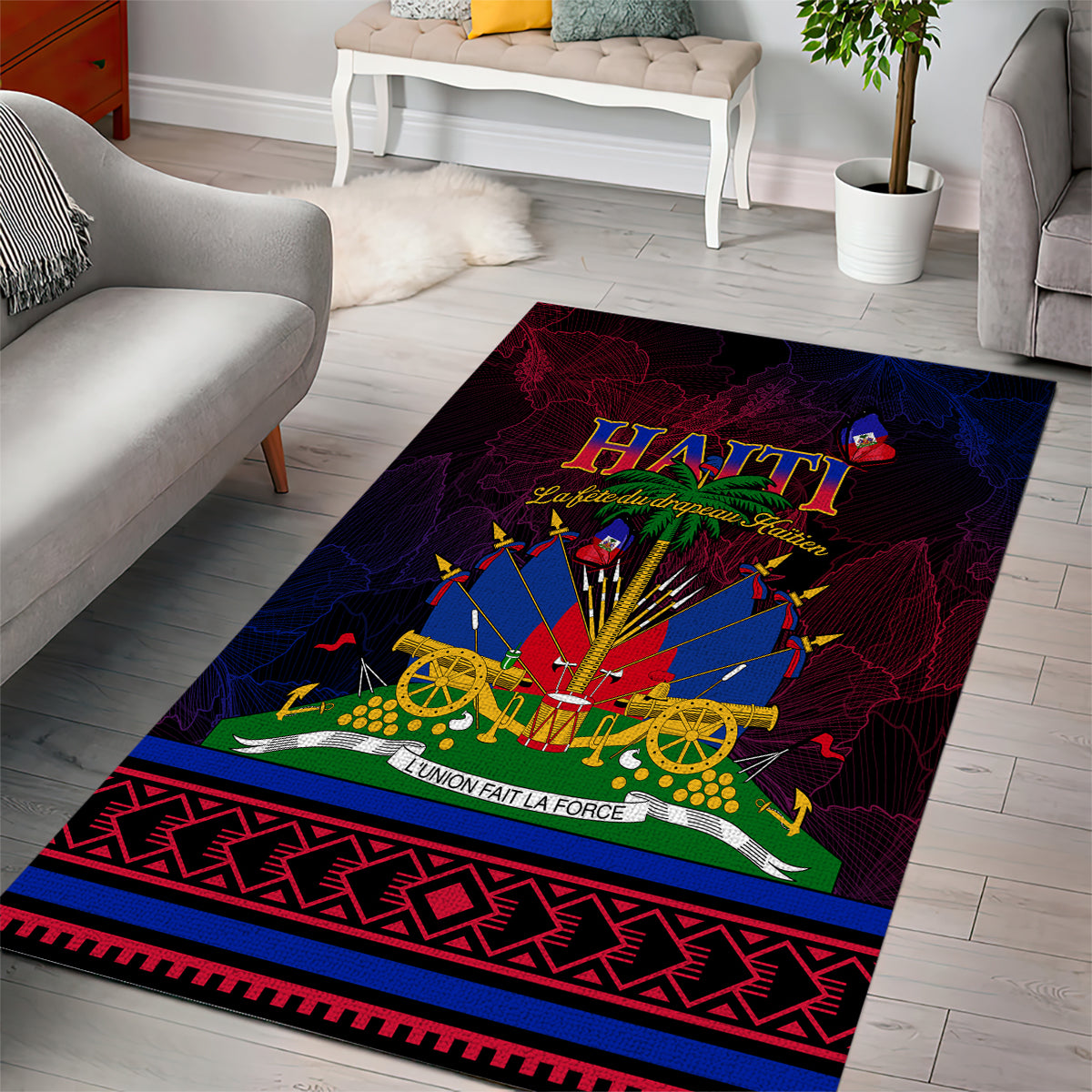 Haitian Flag Day Area Rug La fete du drapeau Haitien - Wonder Print Shop