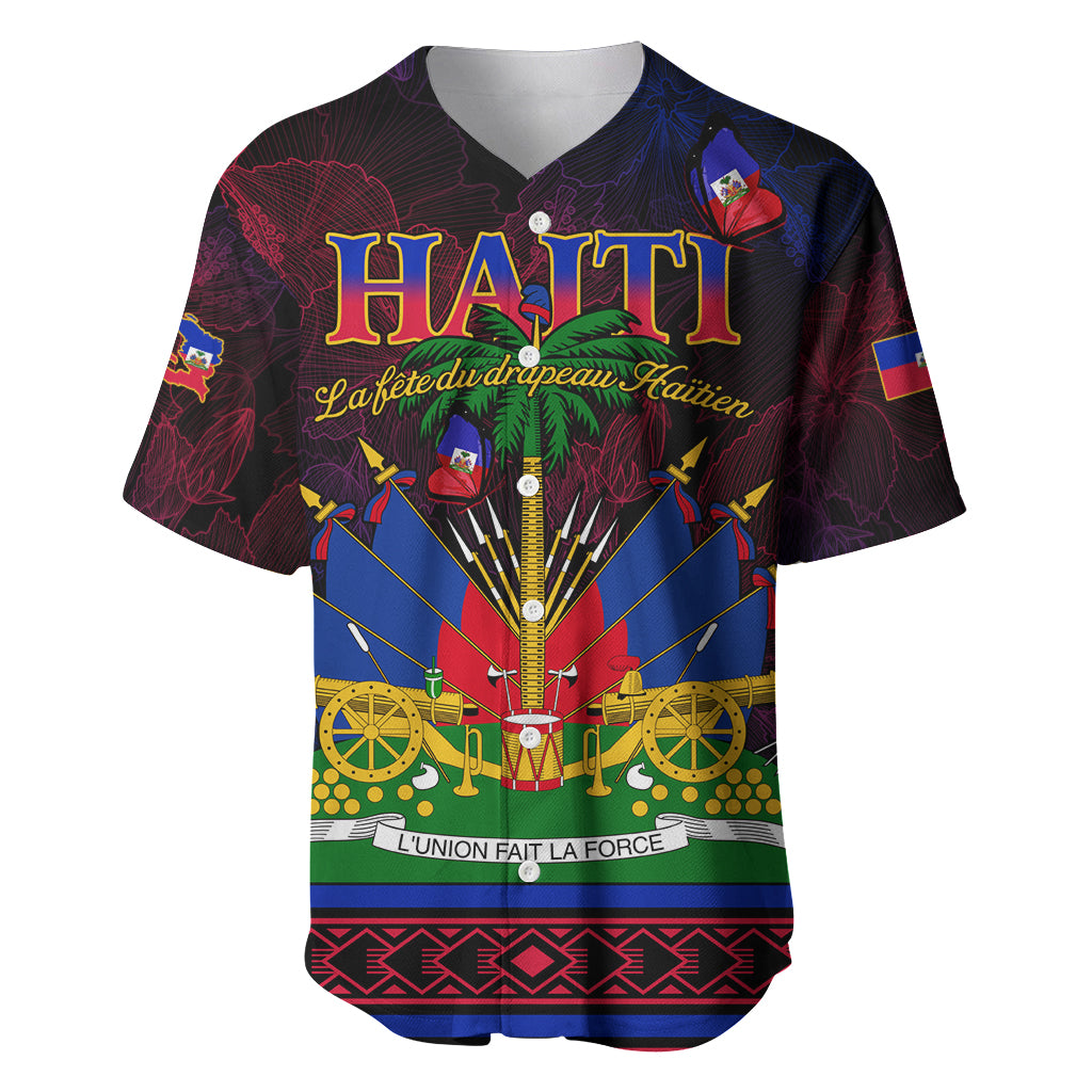 Haitian Flag Day Baseball Jersey La fete du drapeau Haitien - Wonder Print Shop