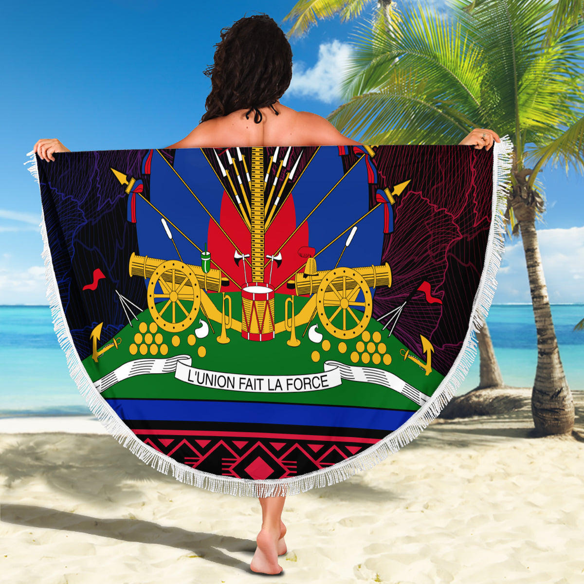 Haitian Flag Day Beach Blanket La fete du drapeau Haitien - Wonder Print Shop