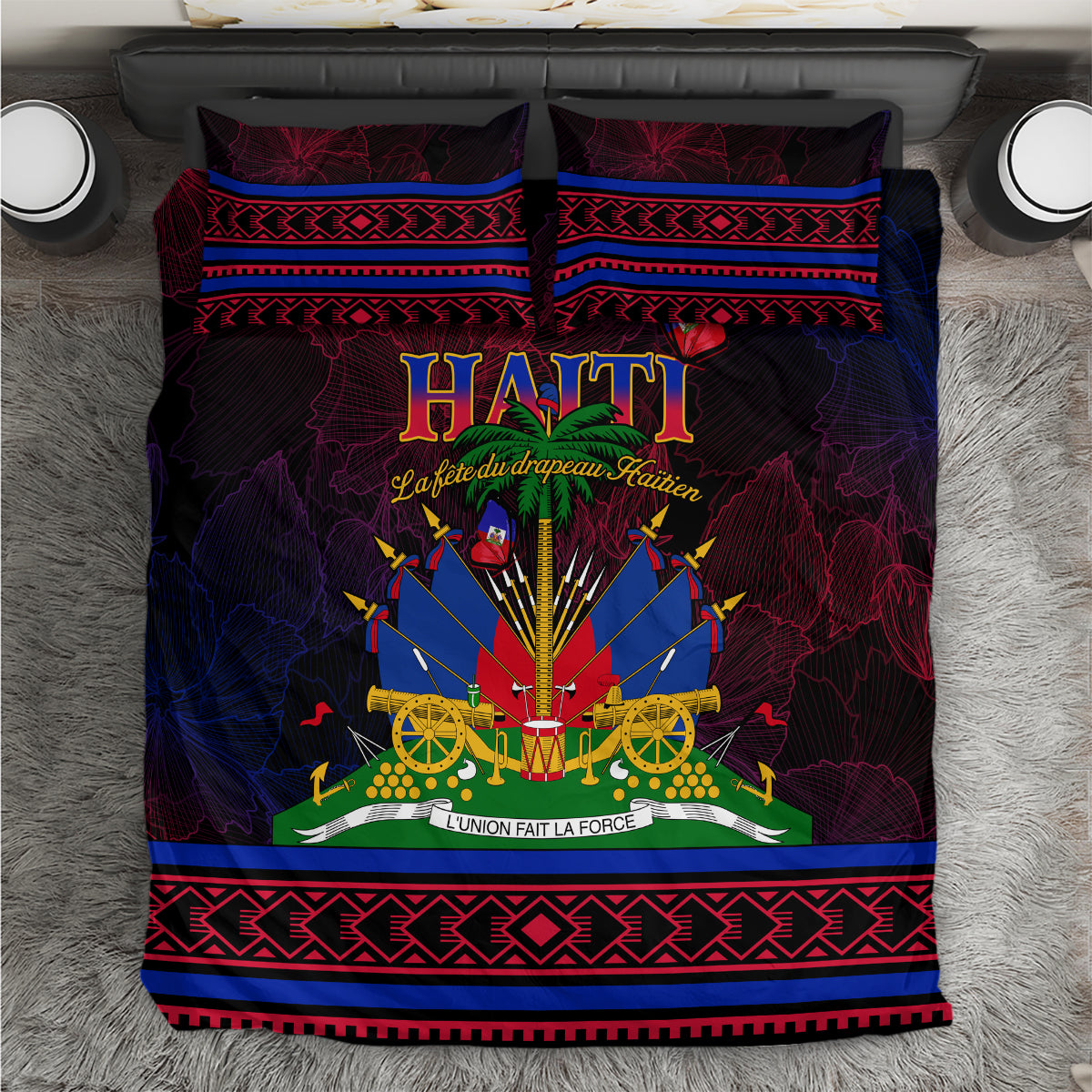 Haitian Flag Day Bedding Set La fete du drapeau Haitien - Wonder Print Shop