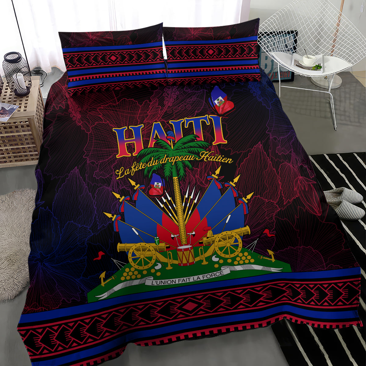 Haitian Flag Day Bedding Set La fete du drapeau Haitien - Wonder Print Shop