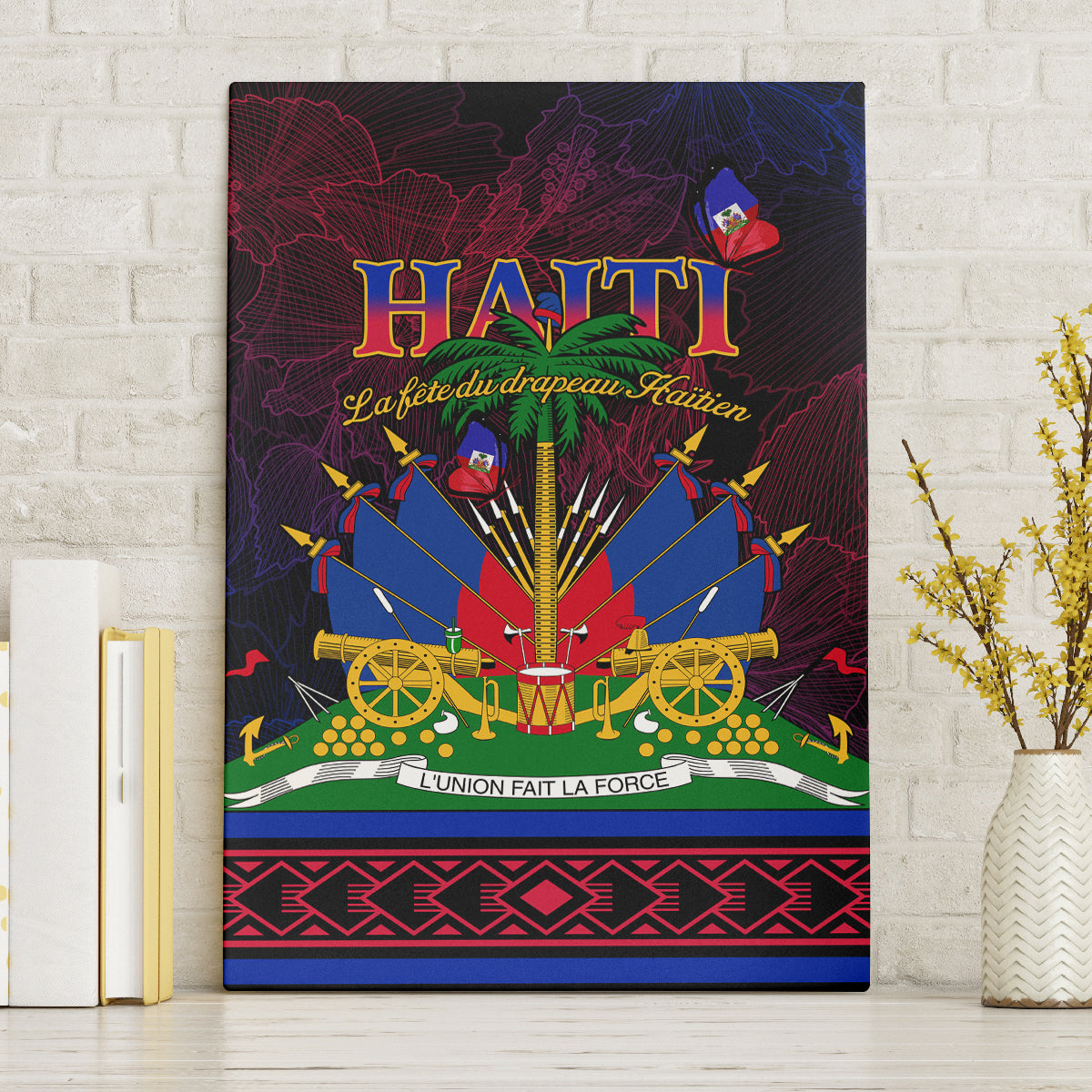 Haitian Flag Day Canvas Wall Art La fete du drapeau Haitien - Wonder Print Shop