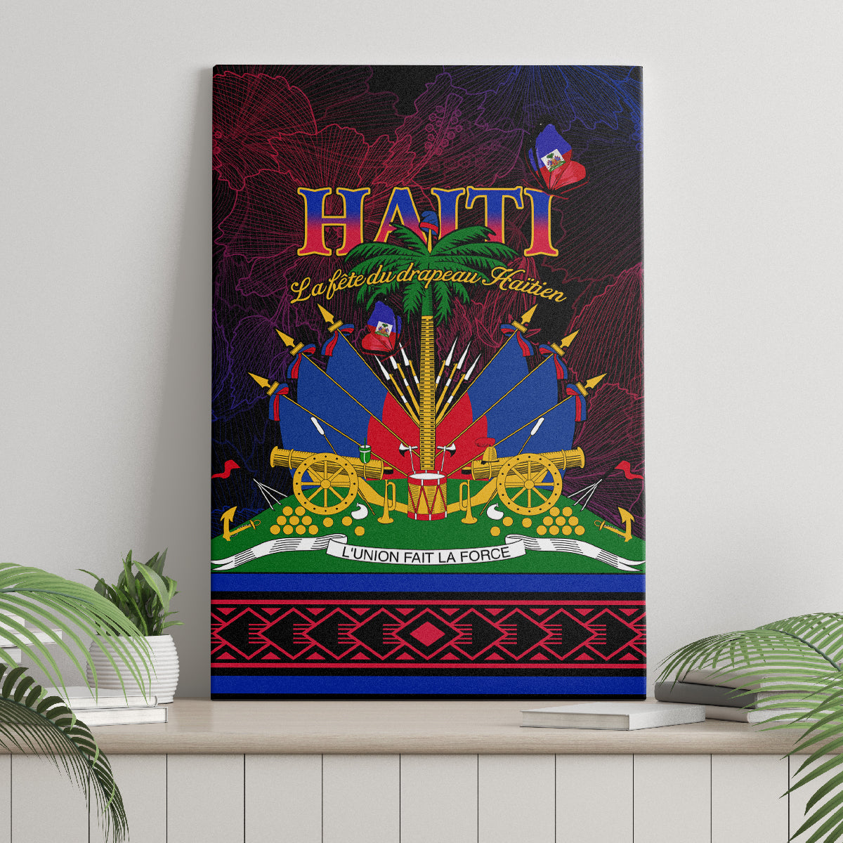 Haitian Flag Day Canvas Wall Art La fete du drapeau Haitien - Wonder Print Shop