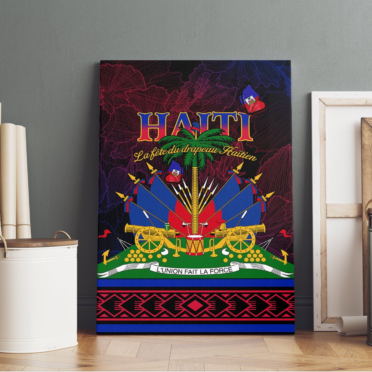Haitian Flag Day Canvas Wall Art La fete du drapeau Haitien - Wonder Print Shop