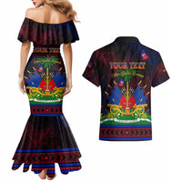 Haitian Flag Day Couples Matching Mermaid Dress and Hawaiian Shirt La fete du drapeau Haitien - Wonder Print Shop