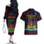 Haitian Flag Day Couples Matching Off The Shoulder Long Sleeve Dress and Hawaiian Shirt La fete du drapeau Haitien - Wonder Print Shop