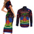 Haitian Flag Day Couples Matching Short Sleeve Bodycon Dress and Long Sleeve Button Shirt La fete du drapeau Haitien - Wonder Print Shop
