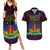 Haitian Flag Day Couples Matching Summer Maxi Dress and Hawaiian Shirt La fete du drapeau Haitien