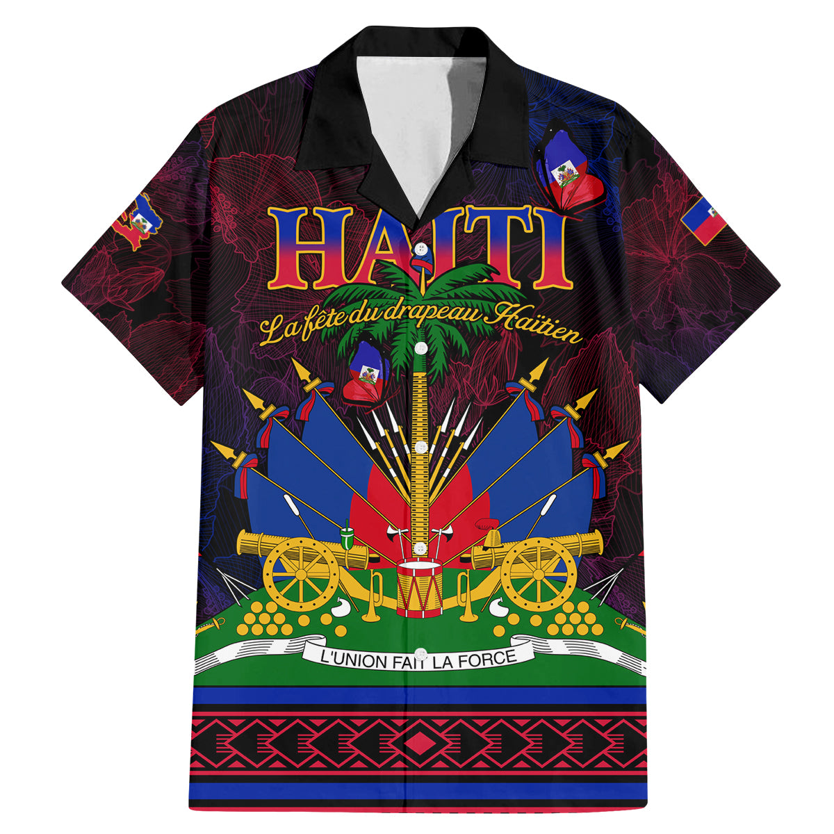Haitian Flag Day Family Matching Mermaid Dress and Hawaiian Shirt La fete du drapeau Haitien - Wonder Print Shop