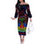 Haitian Flag Day Family Matching Off Shoulder Long Sleeve Dress and Hawaiian Shirt La fete du drapeau Haitien