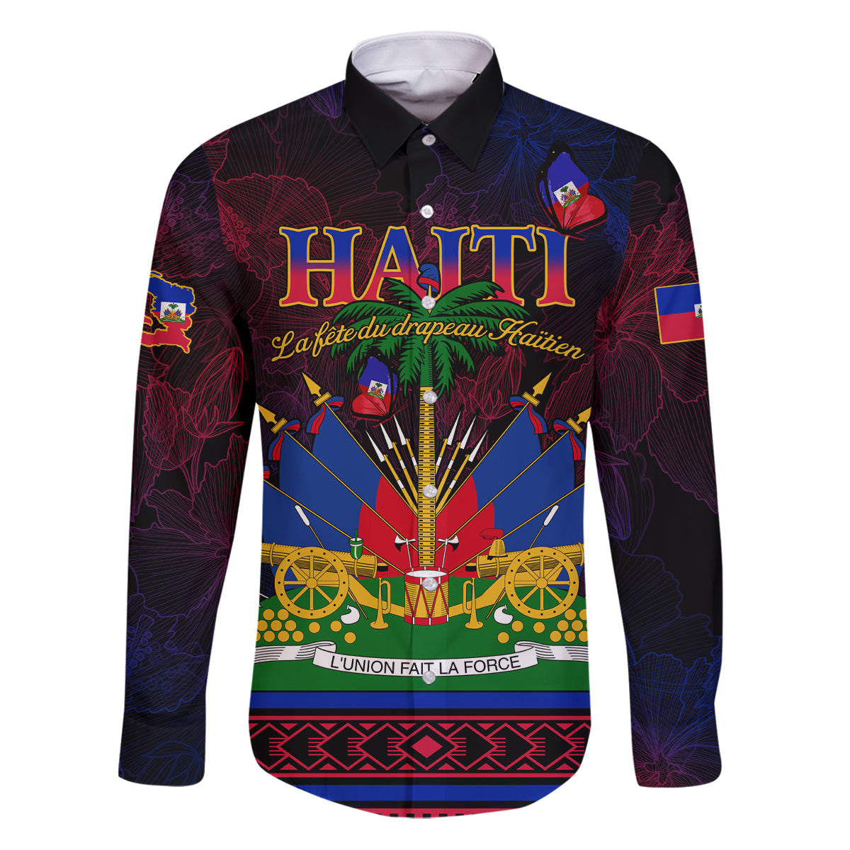 Haitian Flag Day Family Matching Puletasi and Hawaiian Shirt La fete du drapeau Haitien - Wonder Print Shop