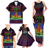 Haitian Flag Day Family Matching Tank Maxi Dress and Hawaiian Shirt La fete du drapeau Haitien - Wonder Print Shop