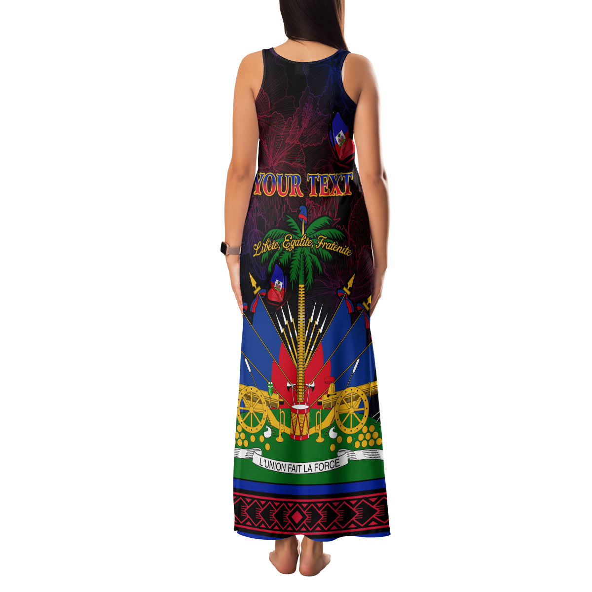 Haitian Flag Day Family Matching Tank Maxi Dress and Hawaiian Shirt La fete du drapeau Haitien - Wonder Print Shop