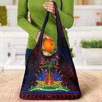 Haitian Flag Day Grocery Bag La fete du drapeau Haitien