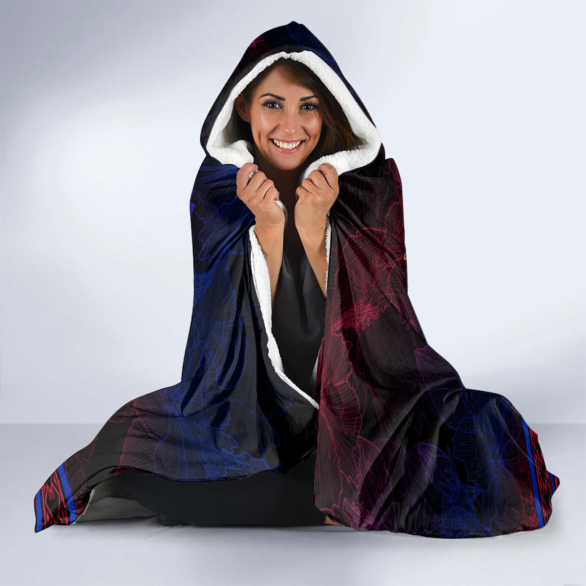 Haitian Flag Day Hooded Blanket La fete du drapeau Haitien