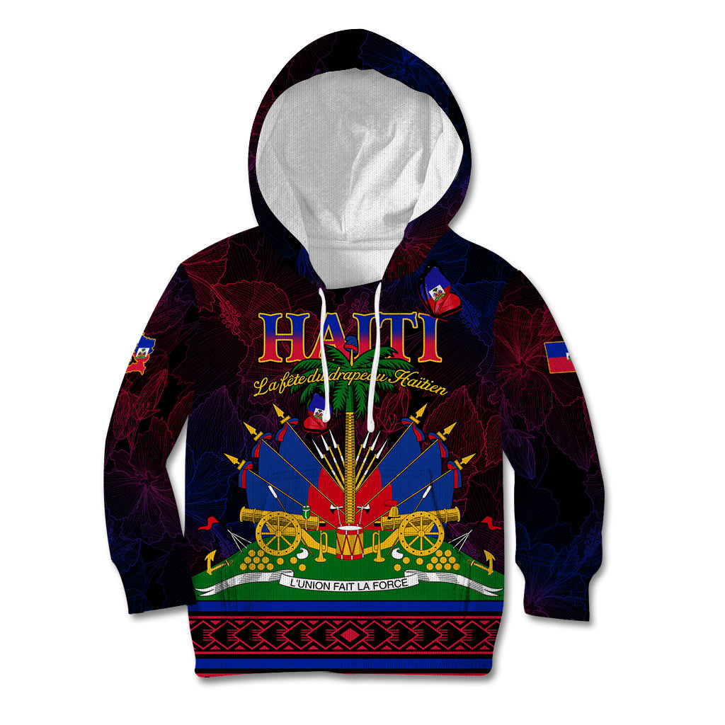 Haitian Flag Day Kid Hoodie La fete du drapeau Haitien - Wonder Print Shop